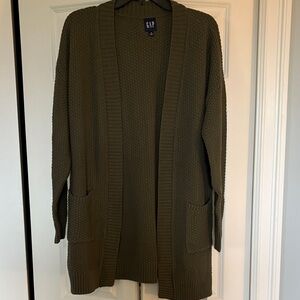 GAP Deep Olive Knit Cardigan